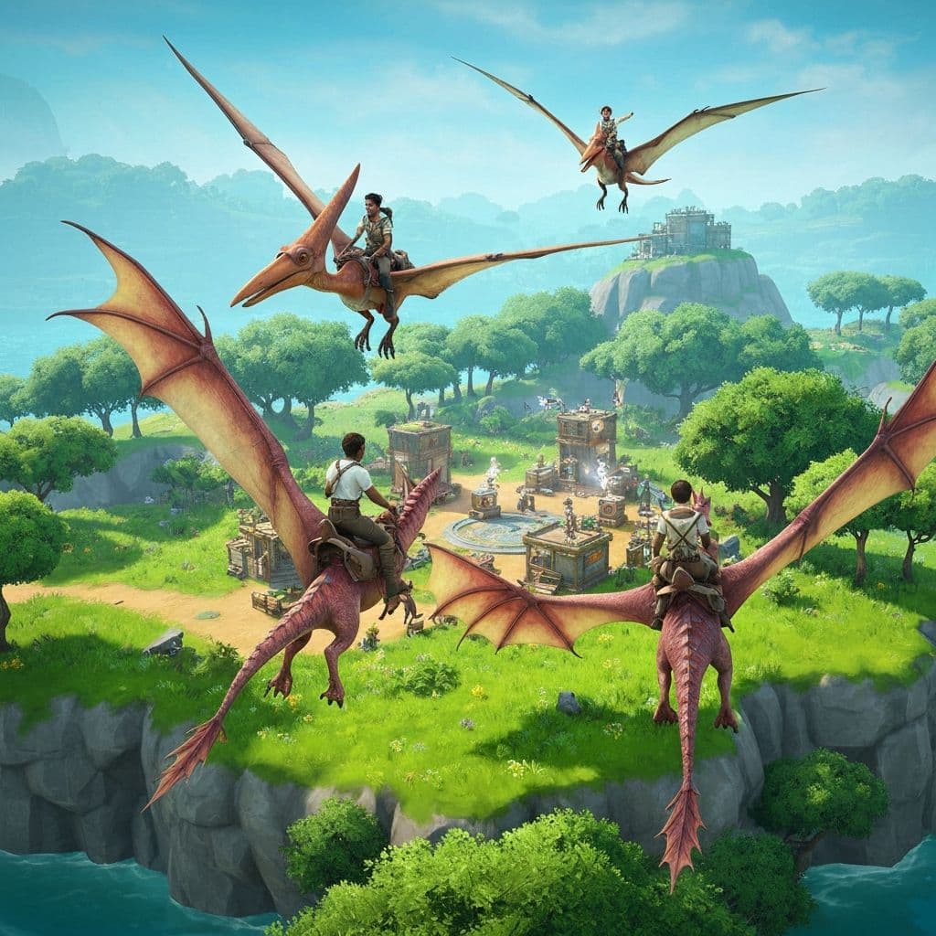 Palworld multiplayer gameplay showing players and Pals in an open world